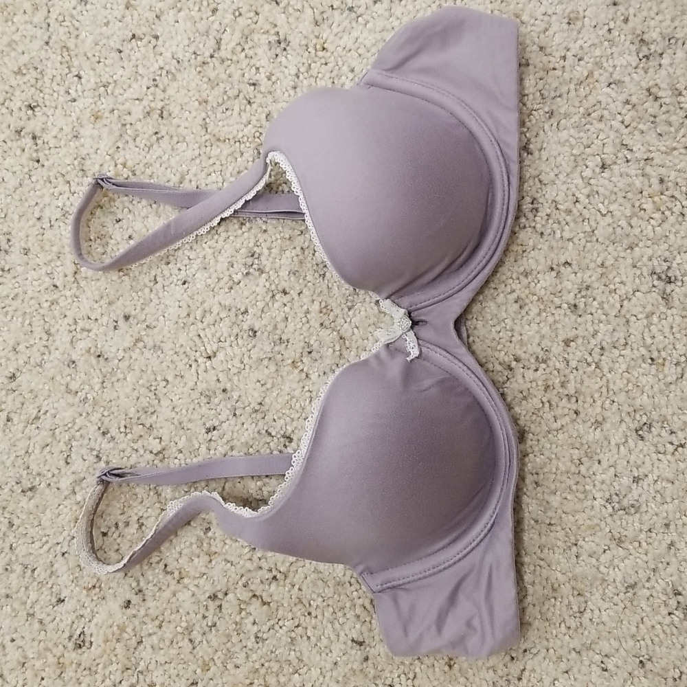 Victoria's Secret Body by Victoria lined demi bra 34A, mauve with lace